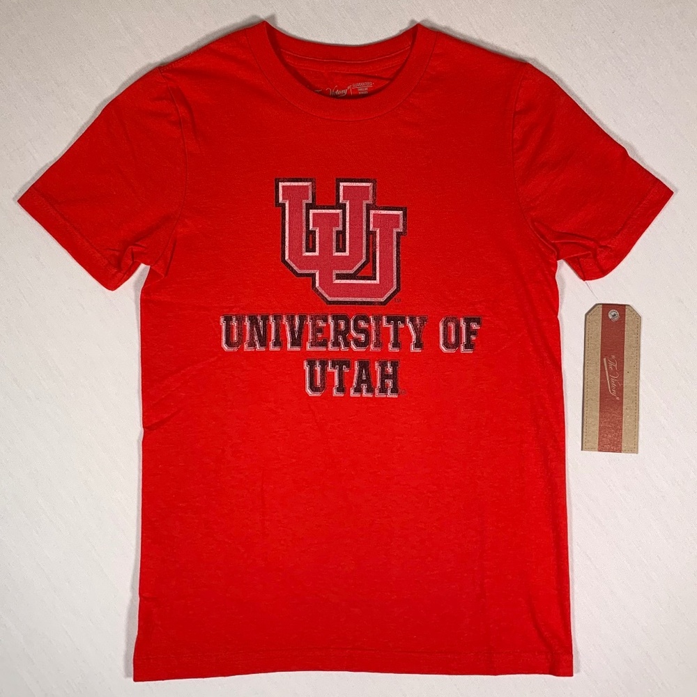 UTAH UTES SHIRT BOYS SMALL NCAA RED